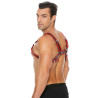 Ouch! Harness Harnais Buckle Bulldog Noir-Rouge